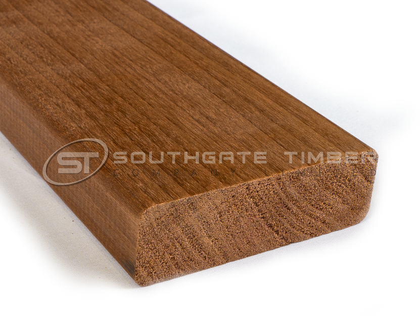 Thermo Aspen 28 x 90mm PAR and Rounds bench slat designed for comfortable sauna bench seating.