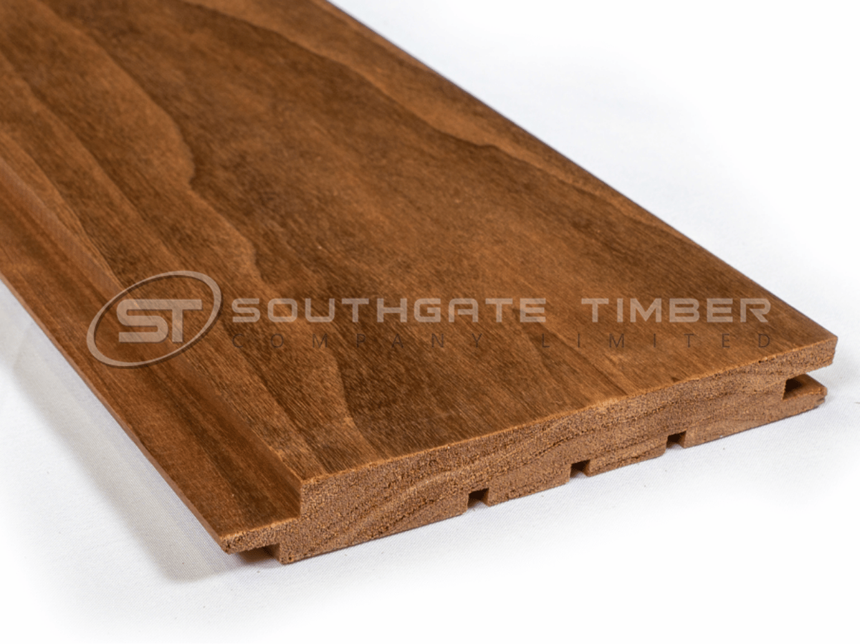 Thermo Aspen 15 x 120mm Channel Groove STS4 sauna cladding profile for premium sauna wall and ceiling installations.