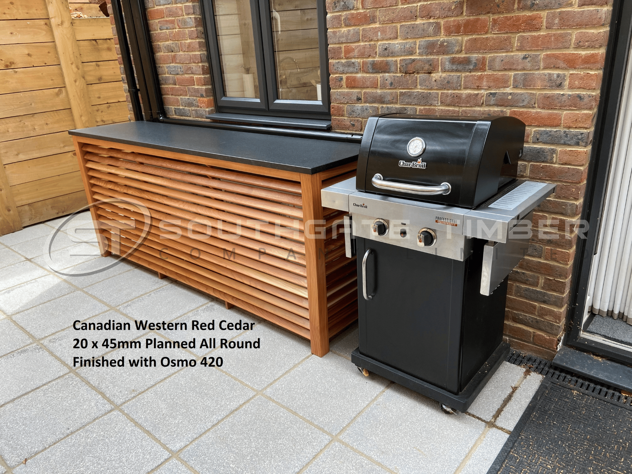 Canadian Western Red Cedar 20 x 45mm PAR finished with Osmo 420 UV-Protection Oil