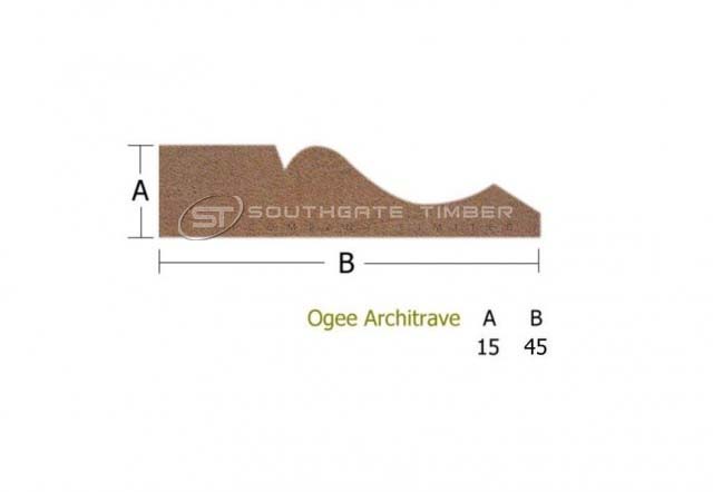 Far Eastern Hardwood 15 x 45mm Ogee Architrave