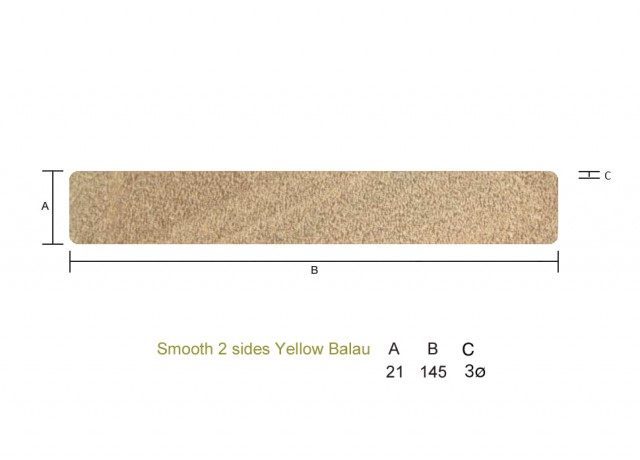 Yellow Balau 21 x 145mm Smooth 2 sides 