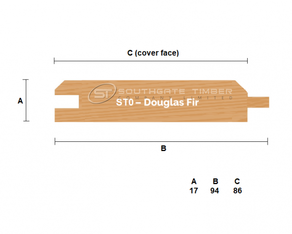 Douglas Fir 17 x 94mm TGV ST0