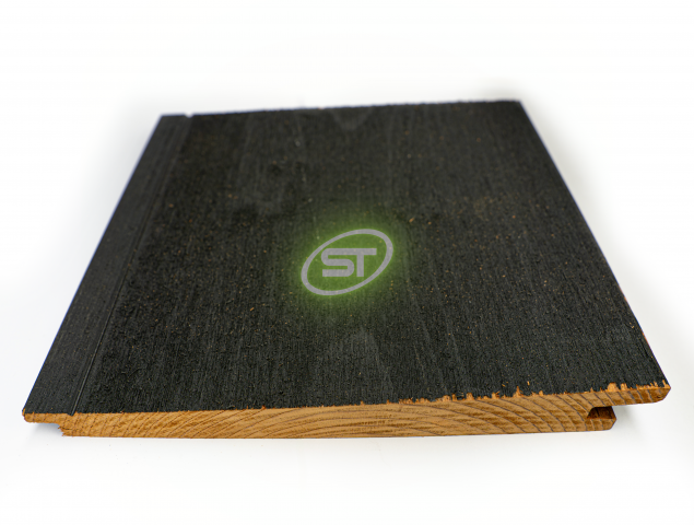 Thermory 21 x 185mm Featheredge C11 S Thermo Spruce Vivid Black - view 5