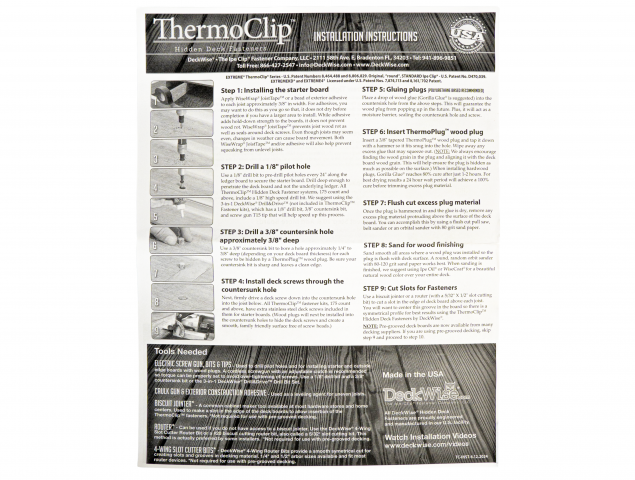 Deckwise Thermo Clip hidden Decking Fixings 6mm Gap 185 kit - view 10
