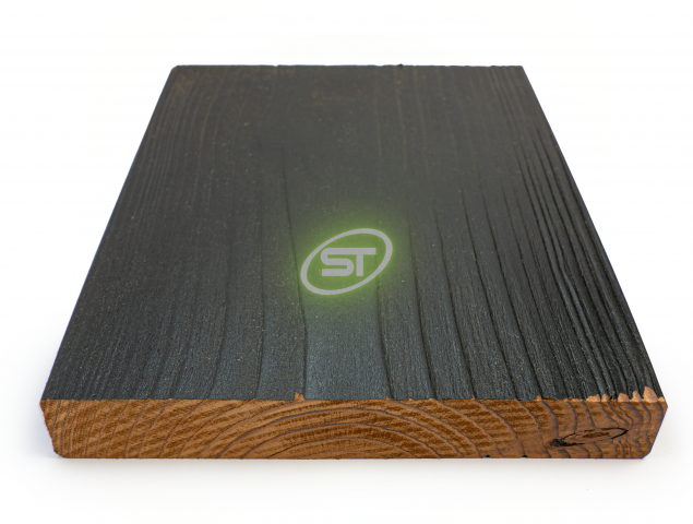 Thermory 20 x 140mm PAR + Rd C4B Thermo Spruce Vivid Black - view 3