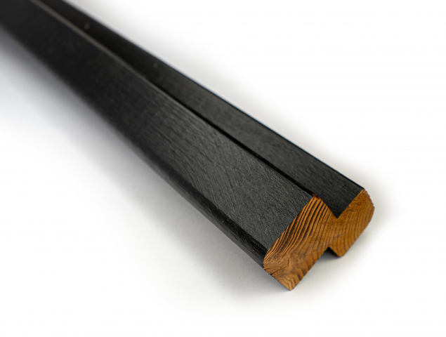 Thermory 42 x 42mm Corner Profile CP3 Thermo Spruce Vivid Black - view 2