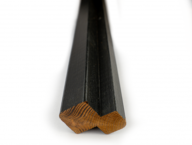 Thermory 42 x 42mm Corner Profile CP3 Thermo Spruce Vivid Black - view 5