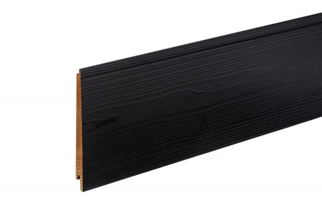 Thermory 21 x 185mm Featheredge C11 S Thermo Spruce Vivid Black - view 2