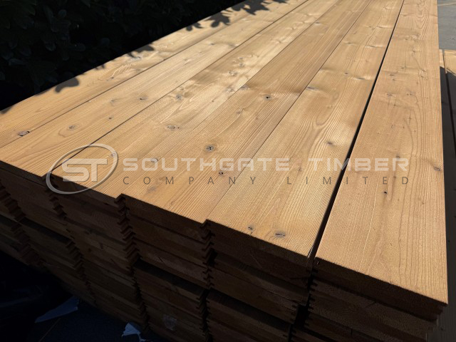 Thermory 26 x 185mm  Benchmark Thermo Spruce Decking D4 SG2