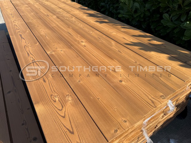 Thermory 26 x 185mm  Benchmark Thermo Spruce Decking D4 SG2