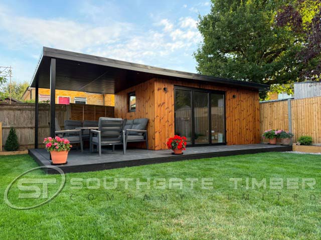 Thermowood Pine 32 x 140mm 3 Stripe - view 3