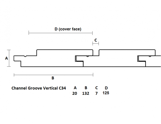 Thermory 20 x 132mm  Benchmark Thermo-Ash Cladding C34