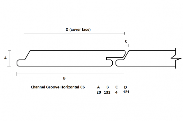 Thermory 20 x 132mm  Benchmark Thermo-Ash Cladding C6