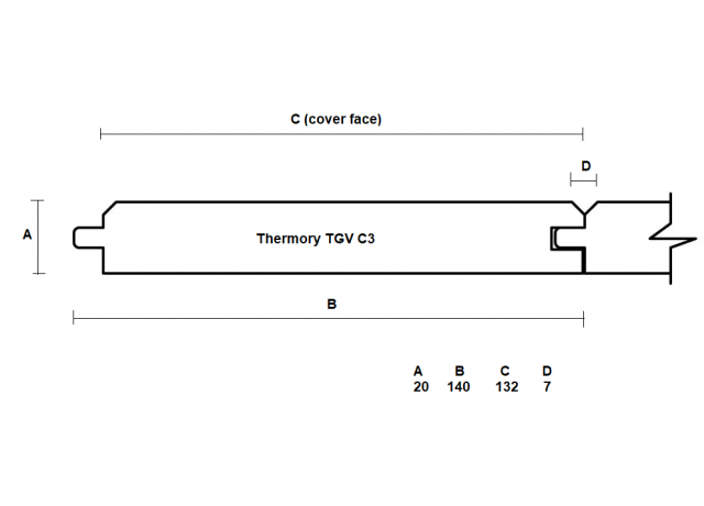 Thermory Thermowood 20 x 140mm TGV C3