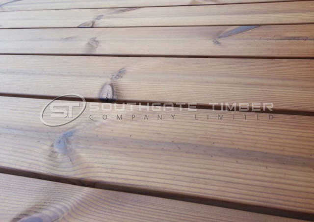 Thermowood Pine 25 x 140mm Smooth 2 sides Decking