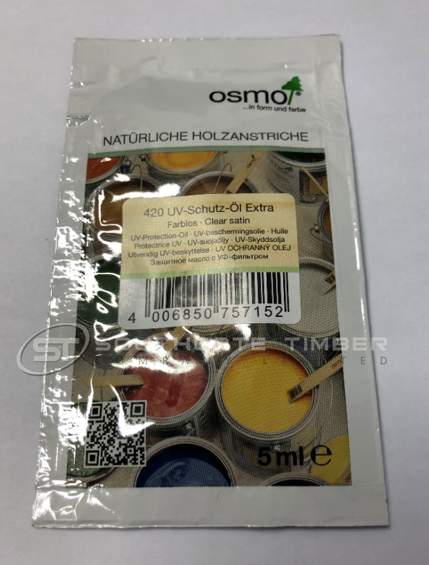 Osmo 420 Clear UV Protection Oil sample sachet