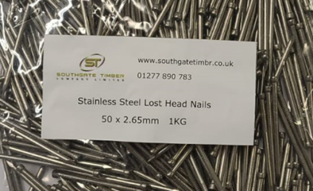 Stainless Steel 50mm x 2.65mm Lost Head 1kg