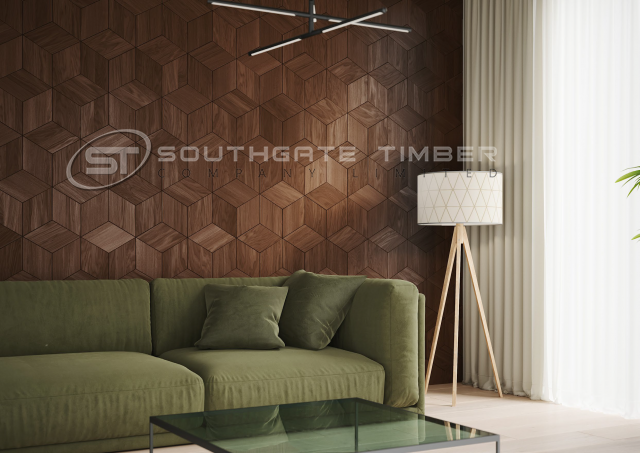 Thermory Thermo-Ash Decor Rhomb Tiles Internal
