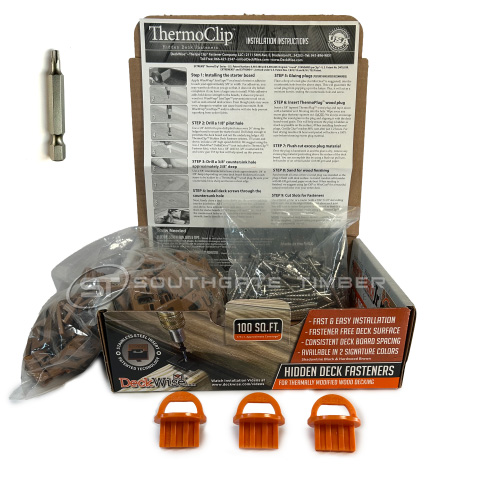 Deckwise Thermo Decking Clip Hidden Decking Fixings - 6mm Gap - 175 kit