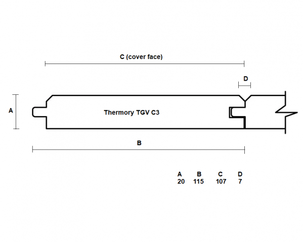 Thermory Thermowood 20 x 115mm TGV C3
